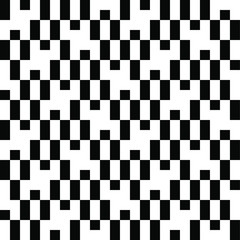 Fototapeta premium Abstract geometric background. Black and white texture of rectangular shapes. Seamless pattern. 