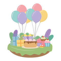Happy birthday surprise design vector illustration