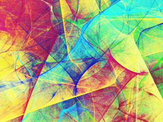 rainbow abstract fractal background 3d rendering illustration