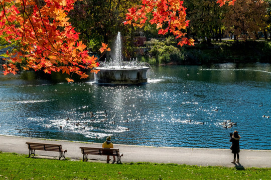 Parc la Fontaine in downtown Montreal, in the province of Quebec.