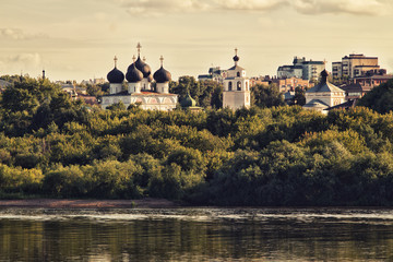 Kirov, Russia,view of male Holy Uspensky Trifonov Monastery