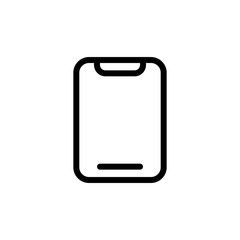 flat single line phone icon symbol sign, logo template, vector, eps 10