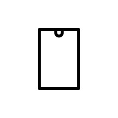 flat single line phone icon symbol sign, logo template, vector, eps 10