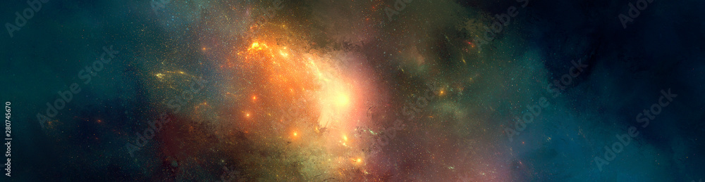 Wall mural nebula on a background of outer space