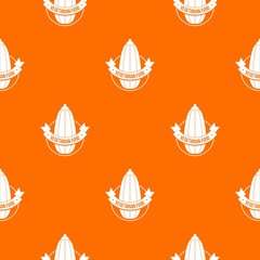 Eco vegetarian food pattern vector orange for any web design best