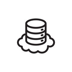 flat line server icon symbol sign, logo template, vector, eps 10