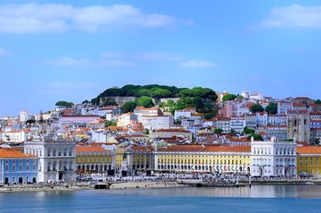 Holiday markers exploring the historic Lisbon