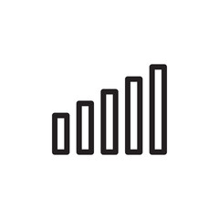 flat line signal data single icon symbol sign, logo template, vector, eps 10