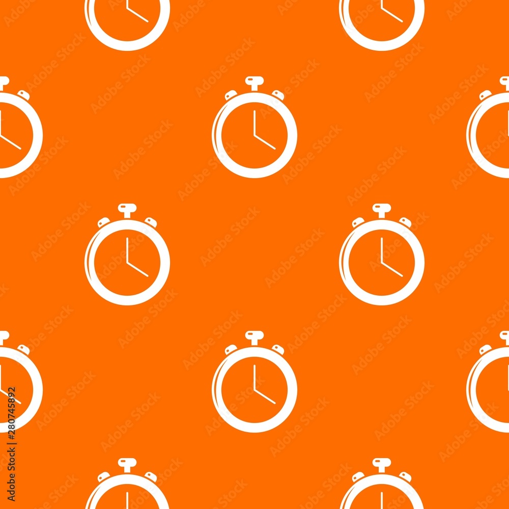Poster stopwatch pattern vector orange for any web design best