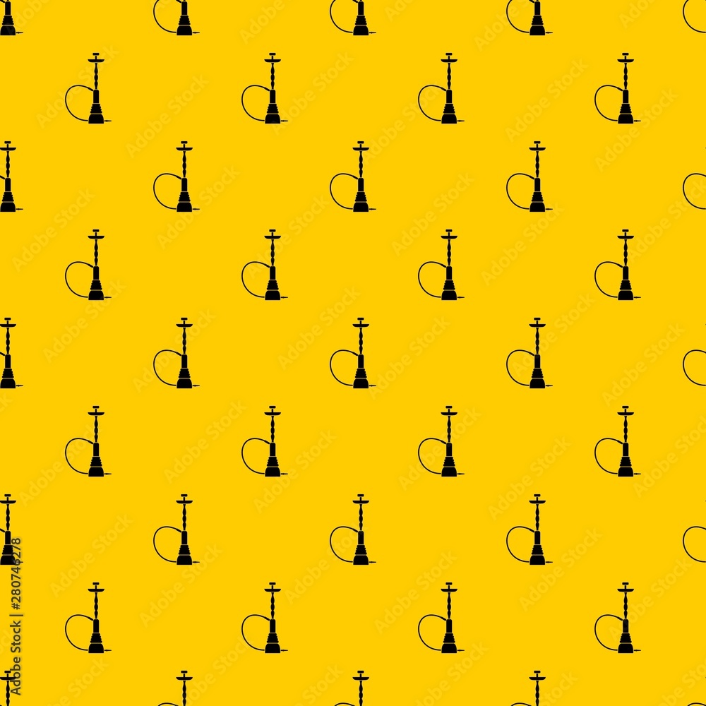 Poster hookah pattern seamless vector repeat geometric yellow for any design