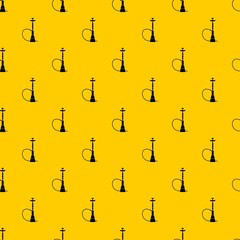 Hookah pattern seamless vector repeat geometric yellow for any design