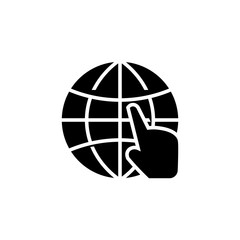 flat glyph globe icon symbol sign, logo template, vector, eps 10