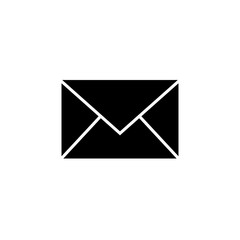 flat glyph mail, news, envelope, message icon symbol sign, logo template, vector, eps 10