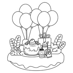 Isolated happy birthday surprise design