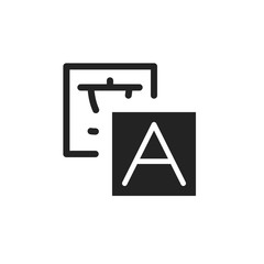 flat translate, bilingual, multilingual, glyph icon symbol sign, logo template, vector, eps 10