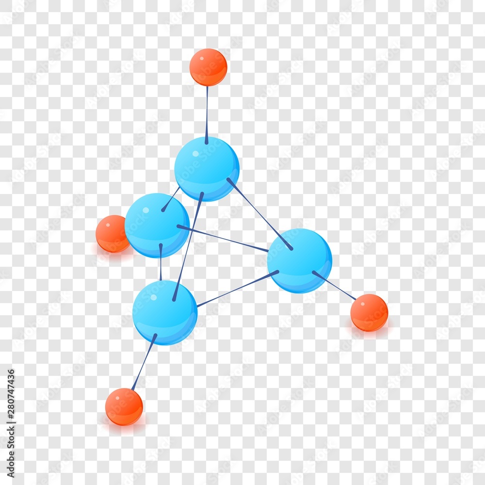 Poster multicolor molecule icon. isometric illustration of multicolor molecule vector icon for web