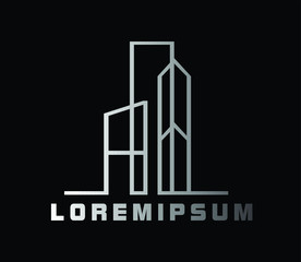 building logo icon for architect company