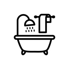 bathroom collection icon flat design 