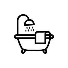 bathroom collection icon flat design 