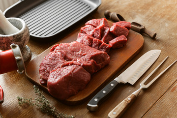 cut meat prepared for the production of minced meat