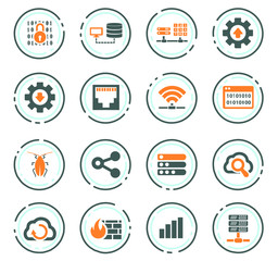 Hosting provider icons set