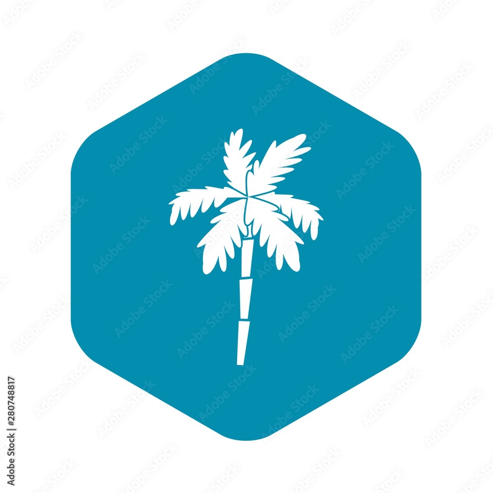 Poster palm tree icon. simple illustration of palm tree vector icon for web