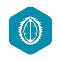 Durian fruit icon. Simple illustration of durian fruit vector icon for web