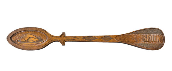 vintage carved wooden spoon