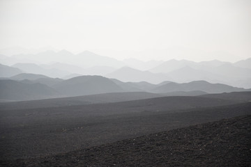 Hazy hills