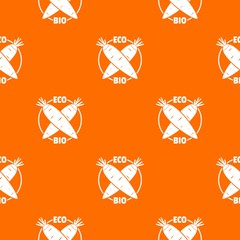 Eco bio vegetables pattern vector orange for any web design best