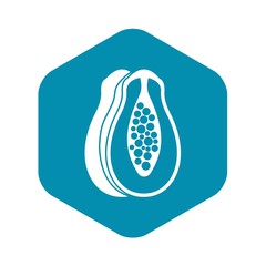 Papaya icon. Simple illustration of papaya vector icon for web