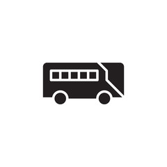 flat glyph bus icon symbol sign, logo template, vector, eps 10