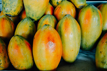 yellow and green papaya group.