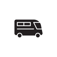 flat glyph bus icon symbol sign, logo template, vector, eps 10