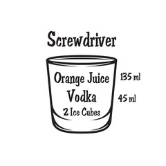 Vector illustration with alcoholic cocktail on background