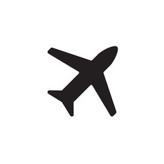 Obraz premium flat transportation plane glyph icon symbol sign, logo template, vector, eps 10