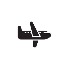 flat transportation plane glyph icon symbol sign, logo template, vector, eps 10