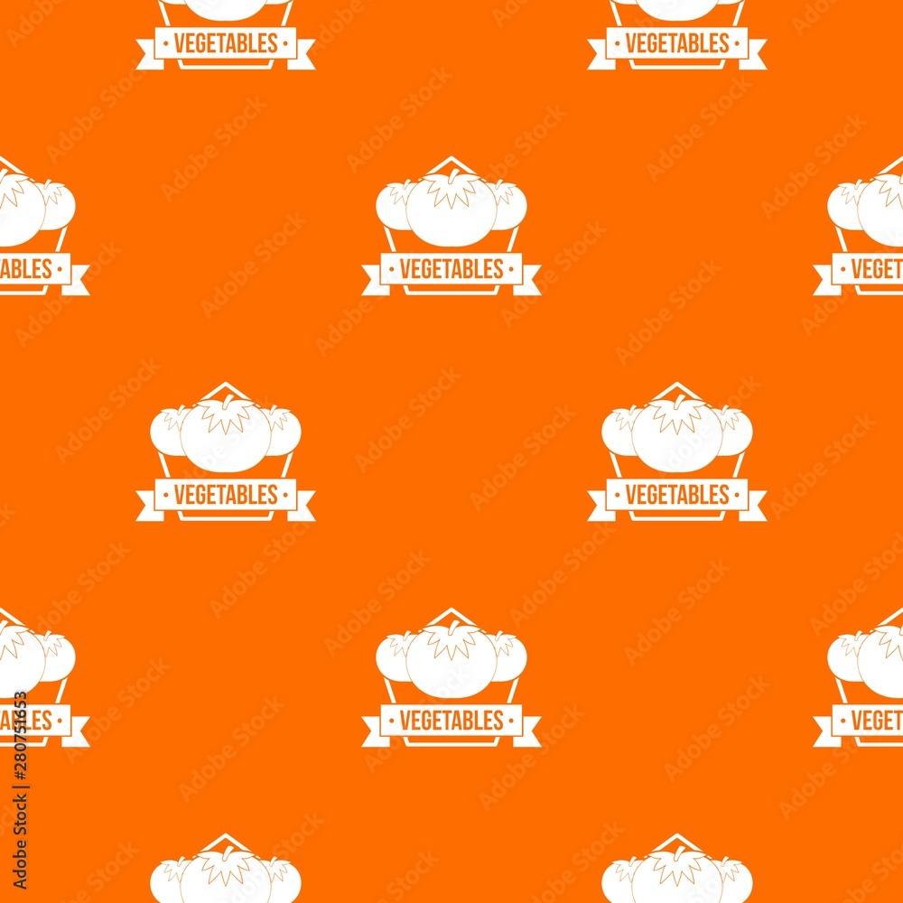 Poster vegetables pattern vector orange for any web design best