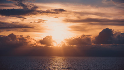 Sunset over Mediterranean Sea
