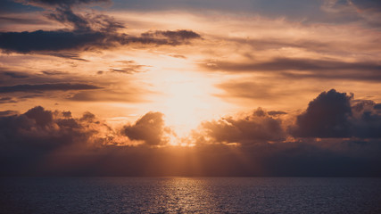 Sunset over Mediterranean Sea