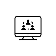 Monitor outline icon illustration isolated vector sign symbol