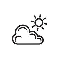 cloudy icon vector flat design