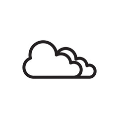 cloudy icon vector flat design