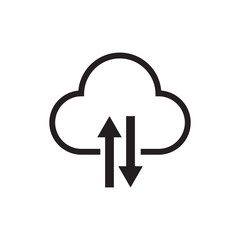 cloudy icon vector flat design
