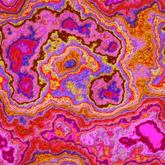 Fototapeta premium marble agate stony seamless pattern texture background - highlight neon hot pink red orange blue color with rough surface
