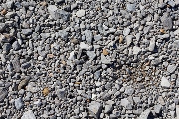 A close view of the rock and pebble gravel texture.