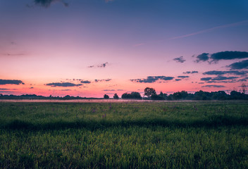 Sunrise on river