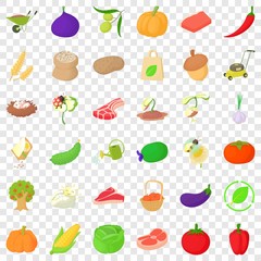 Autumn icons set. Cartoon style of 36 autumn vector icons for web for any design