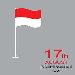 Vector illustration independence day of Indonesia
