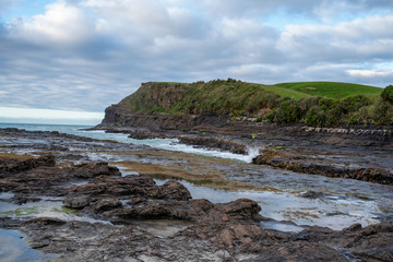 Fototapeta na wymiar Landscape view of Curio Bay, on the South Island, New Zealand